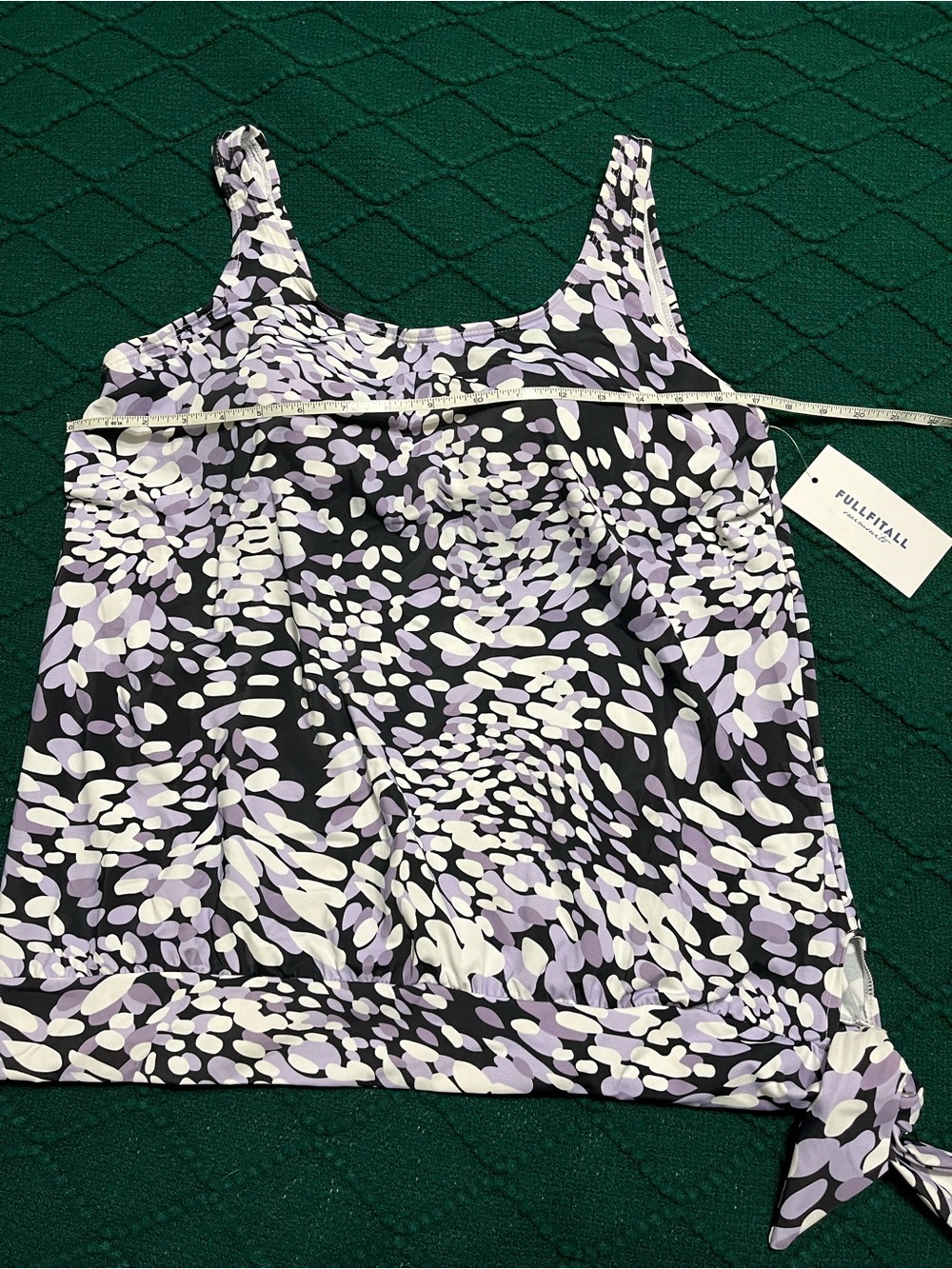 NWT Women Plus Size Tankini Top Printed Swimwear Bathing Suit Tank (No Bottom)